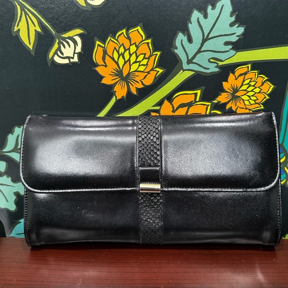 Vintage Bally Dark Navy Leather Clutch – Mid-Century - Picture 2 of 10